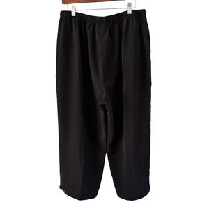 Susan‎ Graver Style Cropped Pants Elastic Waist Casual Black XL